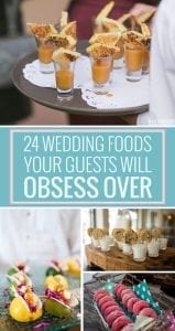 Pic of wedding foods obsess over